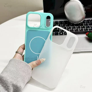 วุ้นแม่เหล็กสีคู่ 2-ใน-1 เคสแข็งสําหรับ ไอโฟน 17 16 15 14 13 มือโปร สูงสุด กันลื่นและป้องกันการตกกระแทกฝาหลัง