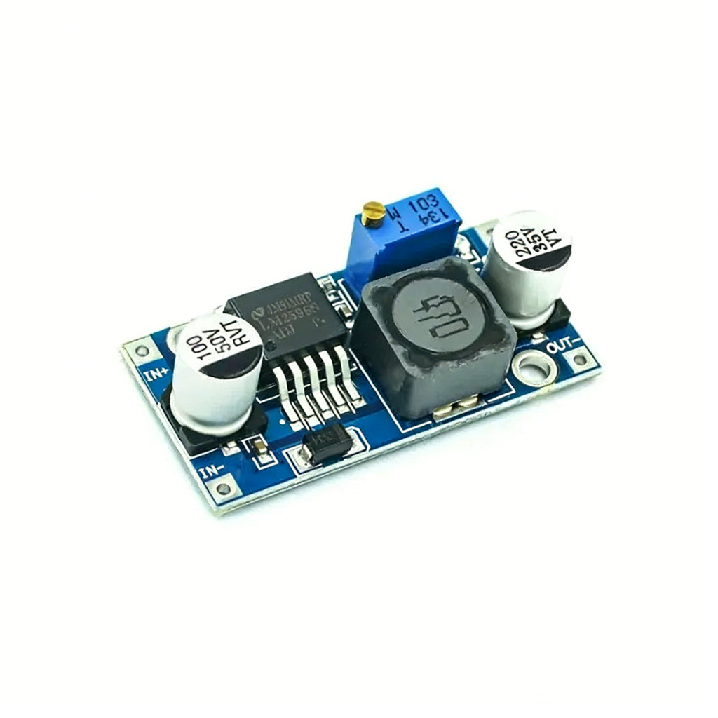 BUYBUYTECH LM2596 DC-DC Adjustable Buck Converter step down ตัวควบคุมแรงดันไฟฟ้า แบบปรับได้ พร้อมโวลต์มิเตอร์ LED