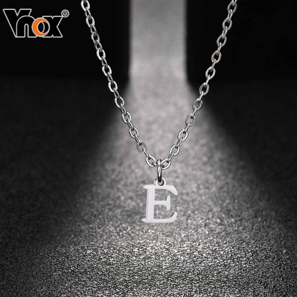 Vnox قلادة ستانلس فضية بالحرف الأول — صورة 8