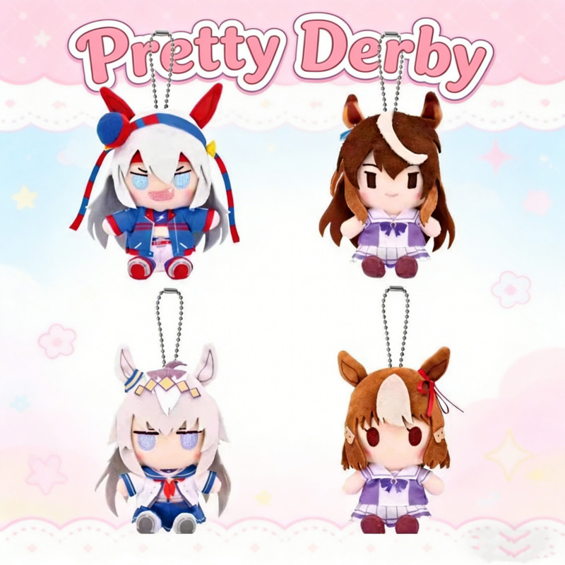 12 ซม.Uma Musume Pretty Derby Oguri หมวกตุ๊กตาพวงกุญแจ Tamamo Cross ตุ๊กตาตุ๊กตา Symboi Rudolf Plush