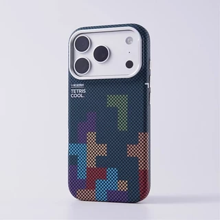 Tetris Pattern Carbon Fiber Texture/matte acrylic hard Case สีส้ม เคส เข้ากันได้ สำหรับ iPhone 14 15 16 17 pro max Case