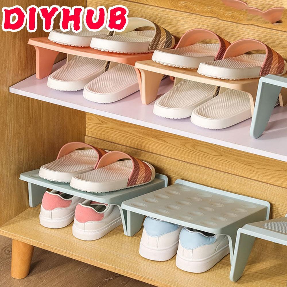 DIYHUB รองเท้าชั้นเก็บ,สีชมพู/สีเขียว หน้า ในครัวเรือนรองเท้า,สีฟ้า/สีเบจทนทานประหยัดพื้นที่ที่วางรองเท้าพลาสติกในครัวเรื – โปรปัง