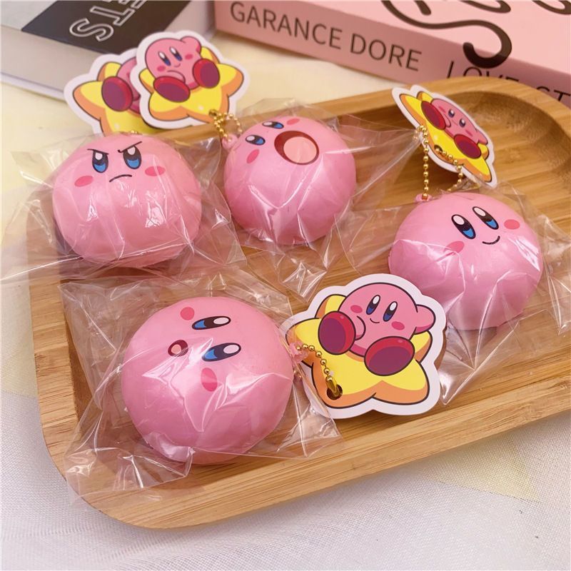 好物分享 星之卡比公仔挂件 Squishy仿真面包回弹 解压小玩具pu可爱摆件Goodies to Share: Kirby Plush Keychain, Squishy Realistic Bread, Stress-relief Toy, Cute PU Decoration