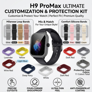 สายนาฬิกาสําหรับ H9 Max Smart Watch Selesa Bands & Pelindung Cases 22mm Straps