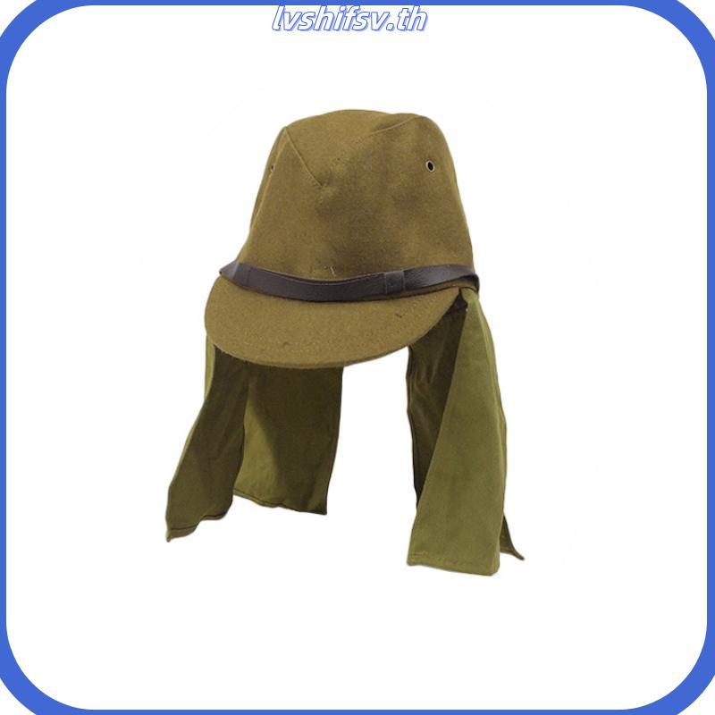 WWII WW2 กองทัพญี่ปุ่น IJA ทหาร Field หมวกขนสัตว์หมวก Flap คอ Havelock ฮาโลวีนคอสเพลย์ภาพยนตร์ Props