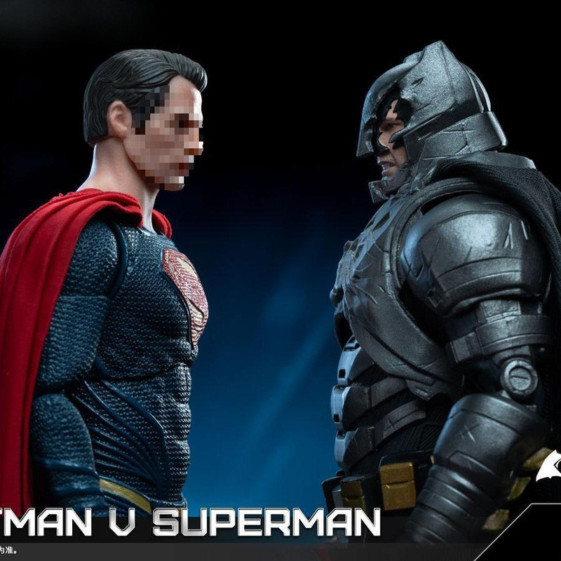 [ชุด BVS] Henry Superman VS Battle Damage Heavy Armor Batman Figure ของเล่นเด็กของขวัญ Fanle R