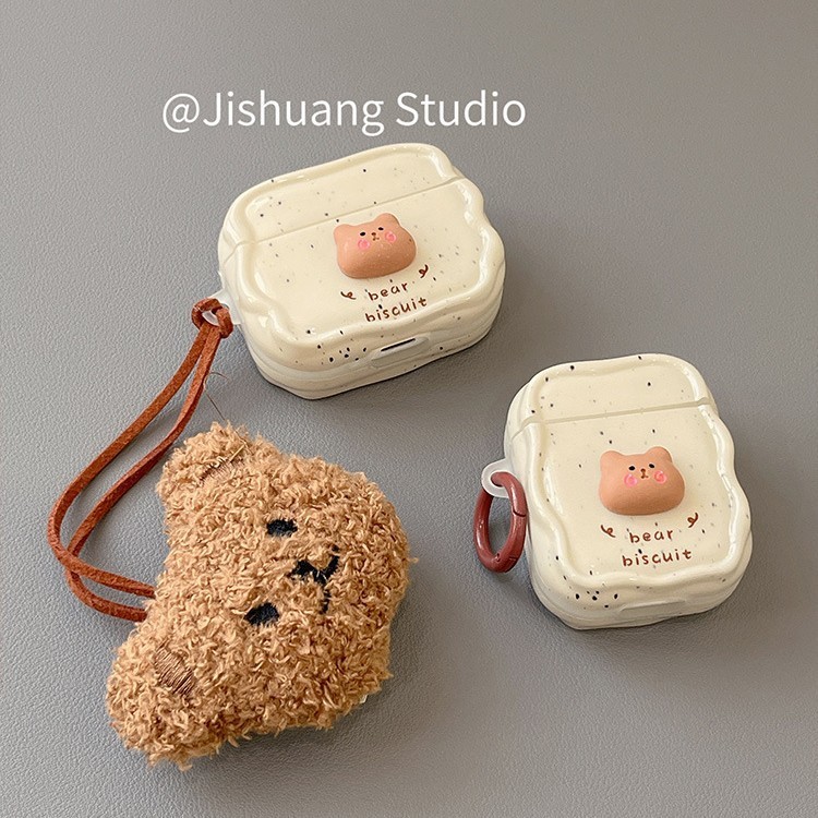 Splash Ink Bear เหมาะสําหรับเคสป้องกันหูฟัง Apple airpodspro2 เคสหูฟังบลูทูธ 2/3 รุ่น airpod4
