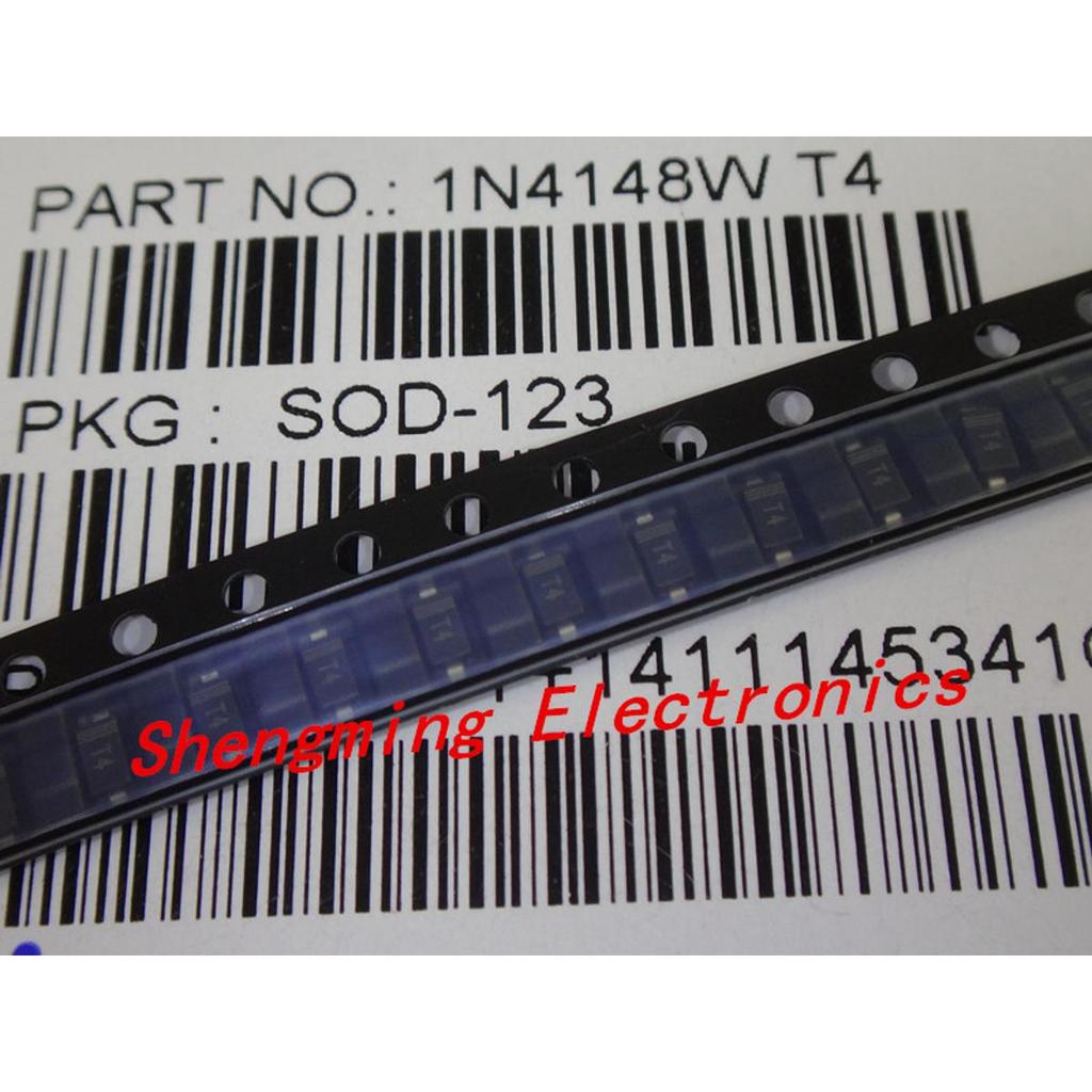 100 ชิ้น 1206 1N4148W T4 1N4148 IN4148 SOD-123 ไดโอดสลับ