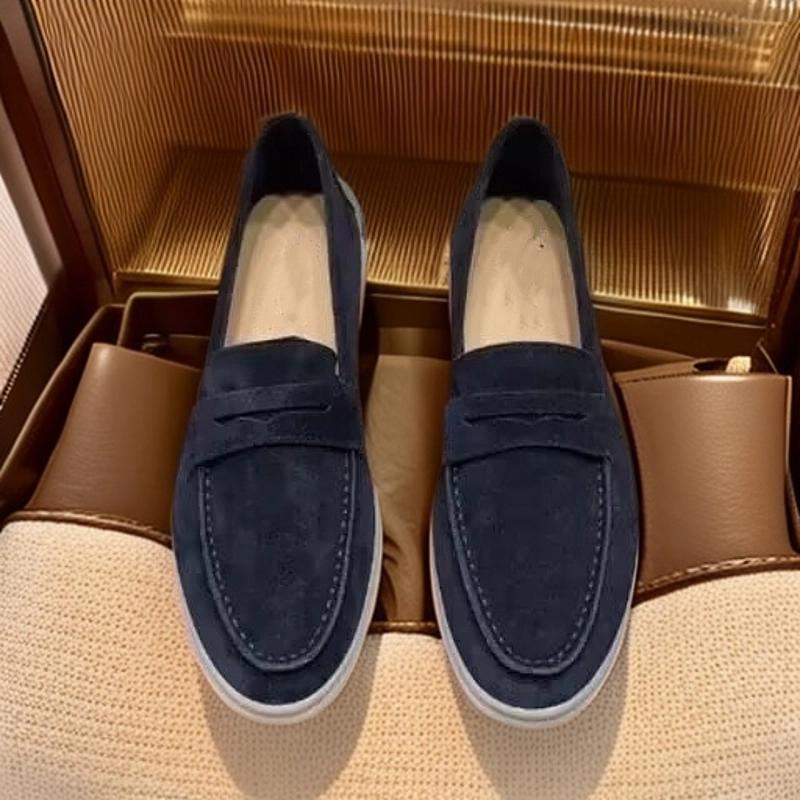 J8XX Italy*LP Men's loafers, suede slip-on casual shoes, soft flat-soled trendy shoes