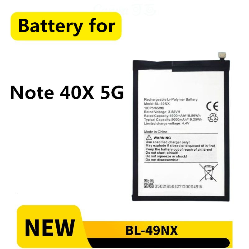 แบตเตอรี่สําหรับ Infinix Note 40X 5G Bateri BL-49NX