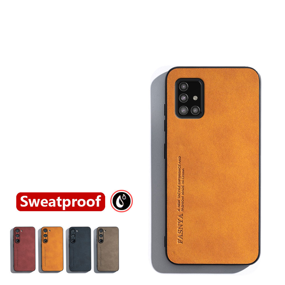 สําหรับ Samsung Galaxy A51 A71 4G 5G SM-A716BDS SM-A515FDSN Skin-sensation Elegance Retro หนังเคสโทรศัพท์ลื่น Sweatproof ฝาหลังสีอ่อน slim กันกระแทก