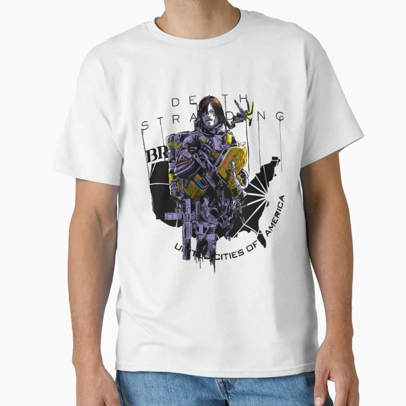 เสื้อยืดลายเกม Death Stranding จาก Hideo Kojima Productions สำหรับแฟนเกม ของขวัญ เสื้อผ้าผู้ใหญ่ ไซส