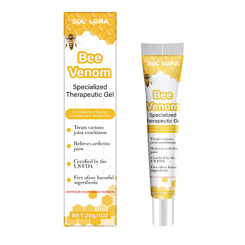 พร้อมสต็อก จัดส่งที่รวดเร็ว SOL LORA Bee Venom Joint Gel บรรเทากระดูกสันหลังส่วนคอไหล่คอผ่อนคลายข้อม