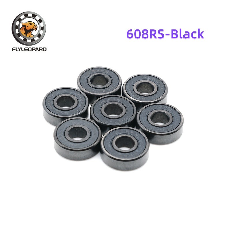 8PCS 608RS ILQ-11 Black Seal Bearing ABEC-11 Skateboard Scooter 608 2RS Ball Bearing Miniature Rolle
