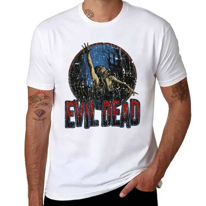เสื้อยืด Evil Dead 1981 เสื้อยืดสำหรับผู้ชาย แพ็คเสื้อยืดสีขาวสำหรับผู้ชาย ผ้าฝ้ายคุณภาพสูง