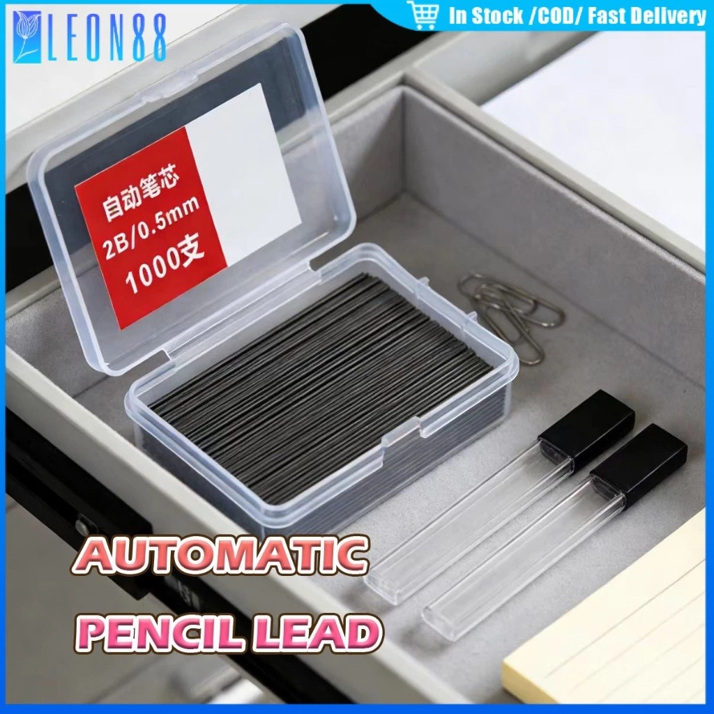 ของมาใหม่!1000ชิ้น/กล่อง ไส้ดินสอ ใส้ดินสอกด 0.5mm สำหรับ2b ความยาว6CM วัสดุเรซิ่น ติดตั้งง่าย สำหรับนักเรียน