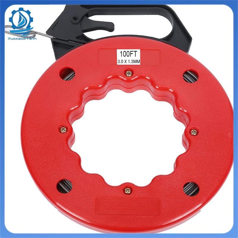 ช่างไฟฟ้า Reel Fish Tape มือดึงลวด Fishtape เครื่องมือดึงสายไฟคุณภาพดี