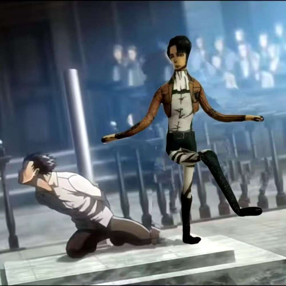 Attack on Titan อะนิเมะคอสเพลย์ตุ๊กตาตุ๊กตารูปตุ๊กตายืดหยุ่นลวดเหล็ก Shingeki No Kyojin บทคัดย่อ Prop ของเล่นตกแต่ง 28 ซม.
