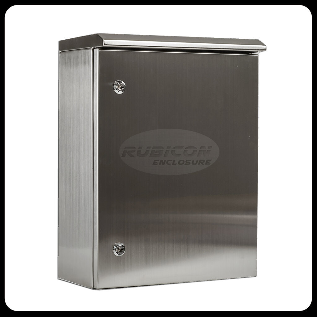 RBNS-02 ตู้คอนโทรลสแตนเลส ฝา 1 ชั้น มีหลังคาสโลป Size : W300 x H450 x D150 mm. สแตนเลส 304 (SUS 304)