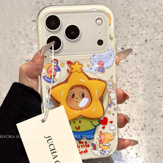 การ์ตูนการ์ตูน Star Magnetic Case Samsung S26 S21 S22 S23 S24 S25 FE Ultra เคสโทรศัพท์ Samsung 23ultra เคสป้องกัน S24 + เคสโทรศัพท์สีขาว