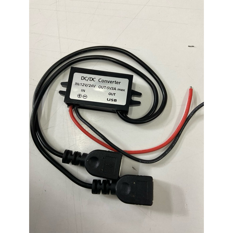 DC/DC เข้า12V /24Vออก5V. DC 3A. มีหัวUSB 2หัว