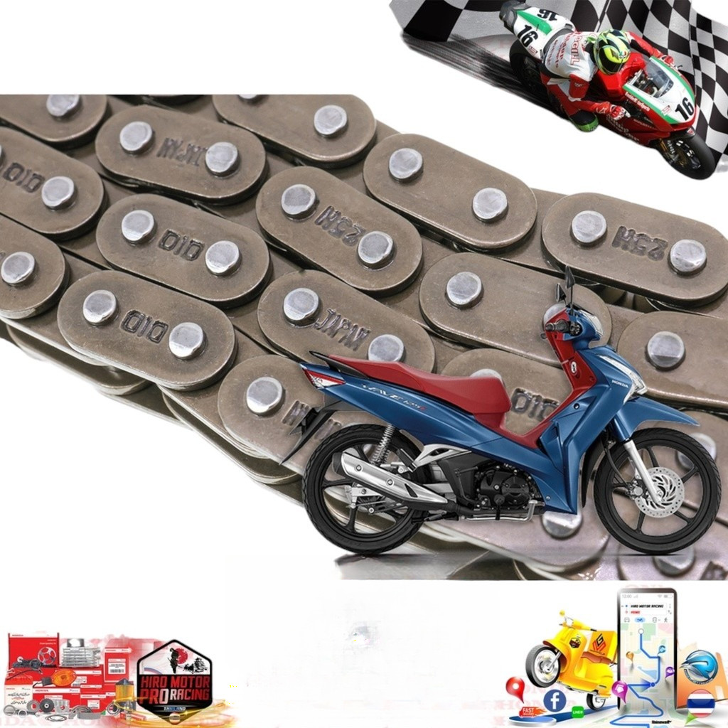 โซ่ราวลิ้นแต่ง WAVE-125i MSX-125 ขนาด 88L เกรดแท้  ข้อหนา โซ่ราวลิ้นซับเสียง งานสร้าง ส่งฟรี !!!!