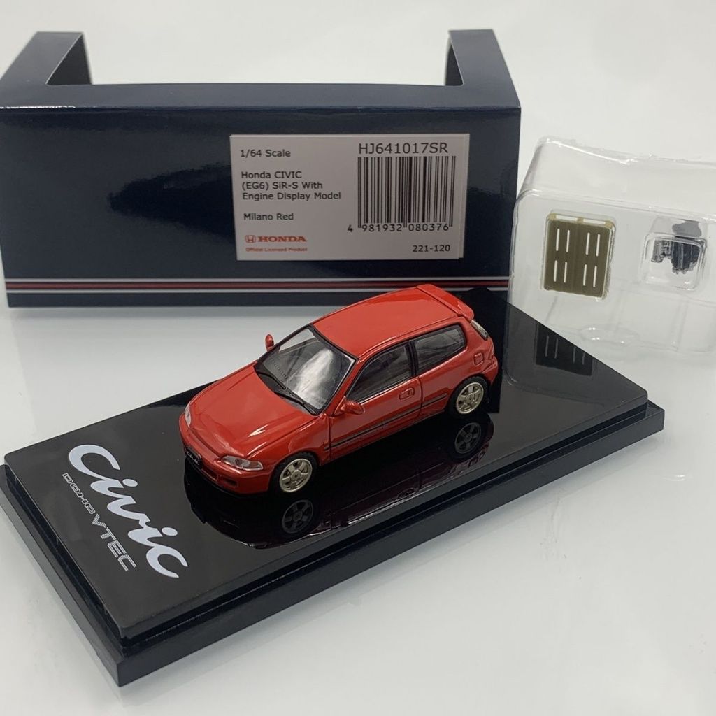 Hobby Japan 1/64 Honda Civic EG6 JDM Alloy รถเหล็กโมเดลของเล่นของขวัญวันเกิด - รูปที่ 3