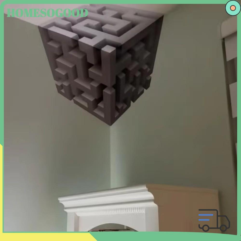 HOMESOGOOD Art Illusion Wall Decal, Illusion Impossible Wall Art ที่ปรับรูปร่างความเป็นจริง,ของขวัญ DIY ไม่สม่ําเสมอภาพลวงตามุม Wall Decal