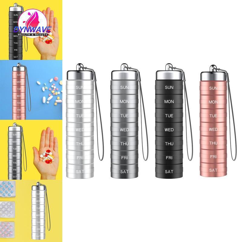 [Dynwave2] Daily Pill Organizer Pill Case Planner Portable Reminder Case Daily Pill Keeper Travel Pi