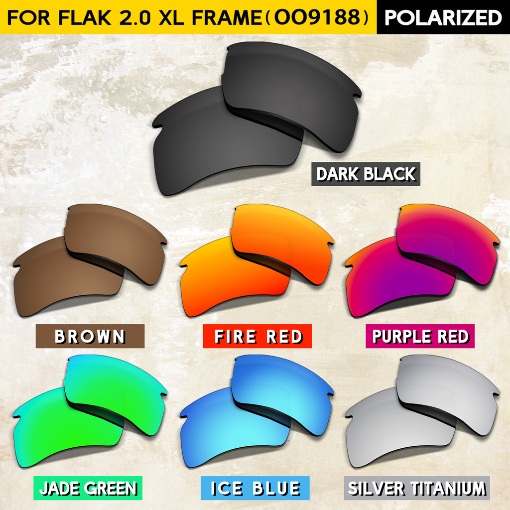 เลนส์ทดแทน Flak 2.0 XL OO9188 สำหรับกรอบแว่นกันแดด ขนาด 59 มม., ป้องกัน UVA UVB 100%