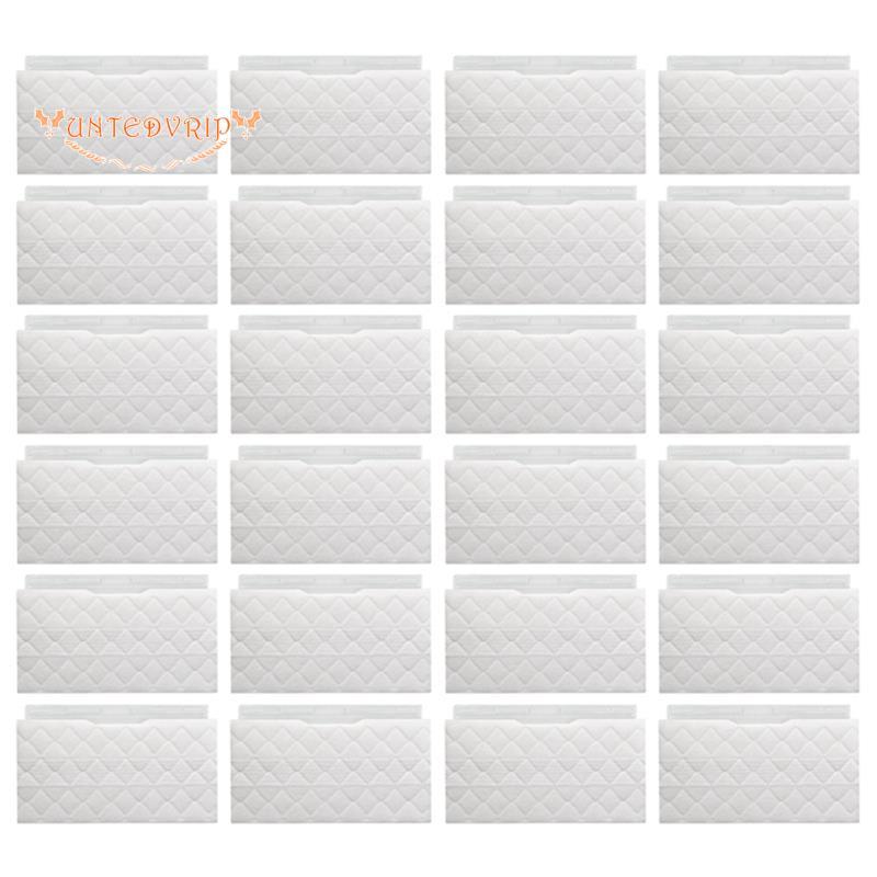 [Quick U]แผ่นทดแทน VACMOP 24 แพ็คสําหรับ VM252 VM200 VM190 VM250 VM251 Vacumn Mop,แผ่นซับแบบใช้แล้วท