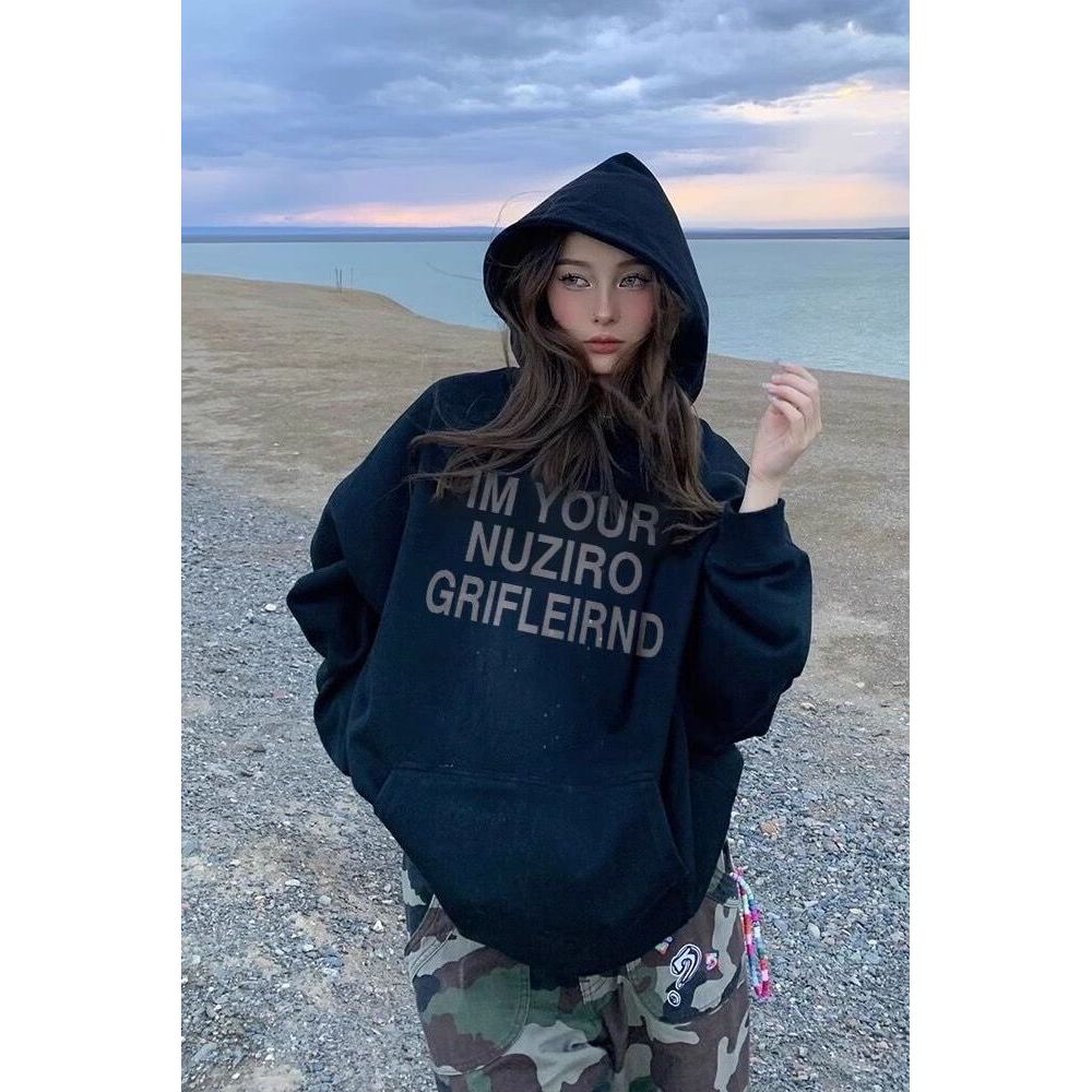 ขนแกะ-ขนแกะHoodieหนาHoodieคู่HoodieสีดําHoodie hiphop HoodieสุภาพสตรีHoodieฤดูใบไม้ร่วงฤดูหนาวHoodie