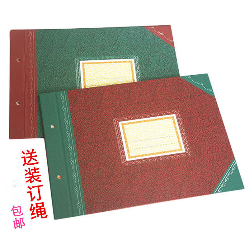 A4 Ledger หนัง Binder Ledger หนัง 18K Ledger Flip Ledger อุปกรณ์การเงิน A4 สี Ledger ฝาครอบ 2902 สี 