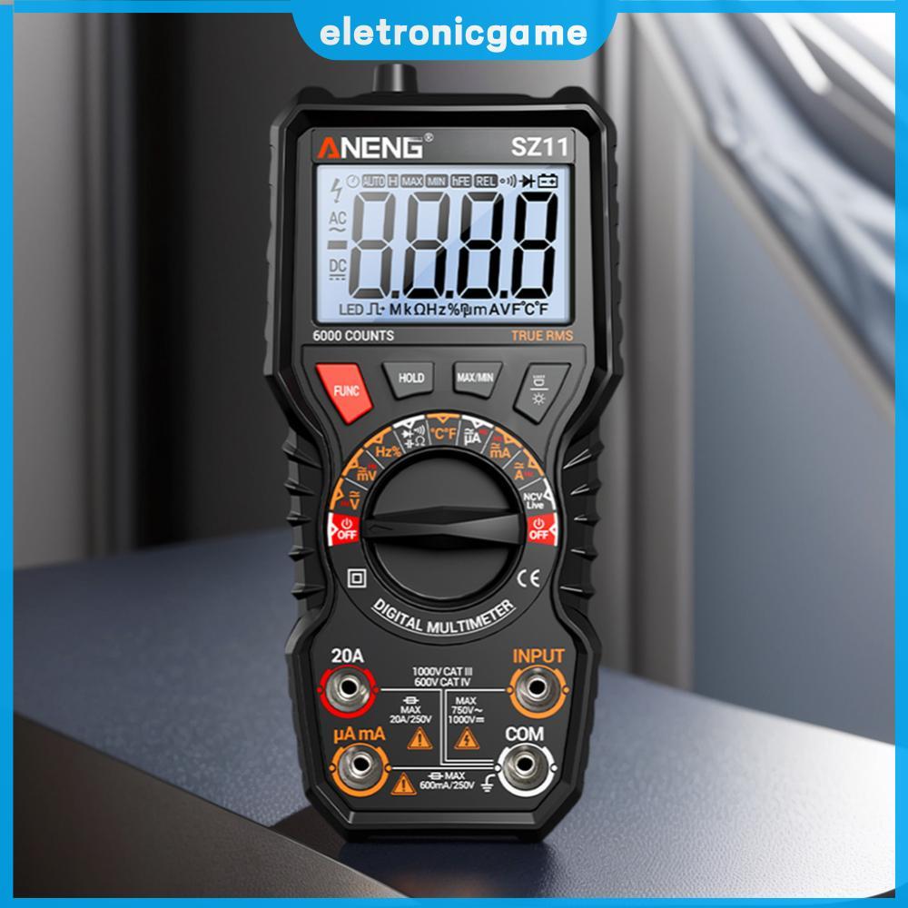 Ohm Volt Amp Meter 6000 นับ AC/DC Capacitance Meter Auto-Ranging Diode Tester