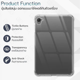 Pcase - เคสใส สำหรับ Xiaomi Pad Mini (8.8") เคส TPU ซิลิโคนนุ่ม กันกระแทก กระจกนิรภัย ฟิล์มหลัง Crystal Clear Case Film