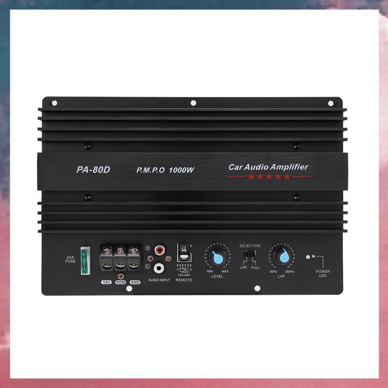 12V 1000W เครื่องเสียงรถยนต์เครื่องขยายเสียงกําลังสูง Amp Board ซับวูฟเฟอร์ที่มีประสิทธิภาพ Amp PA-8