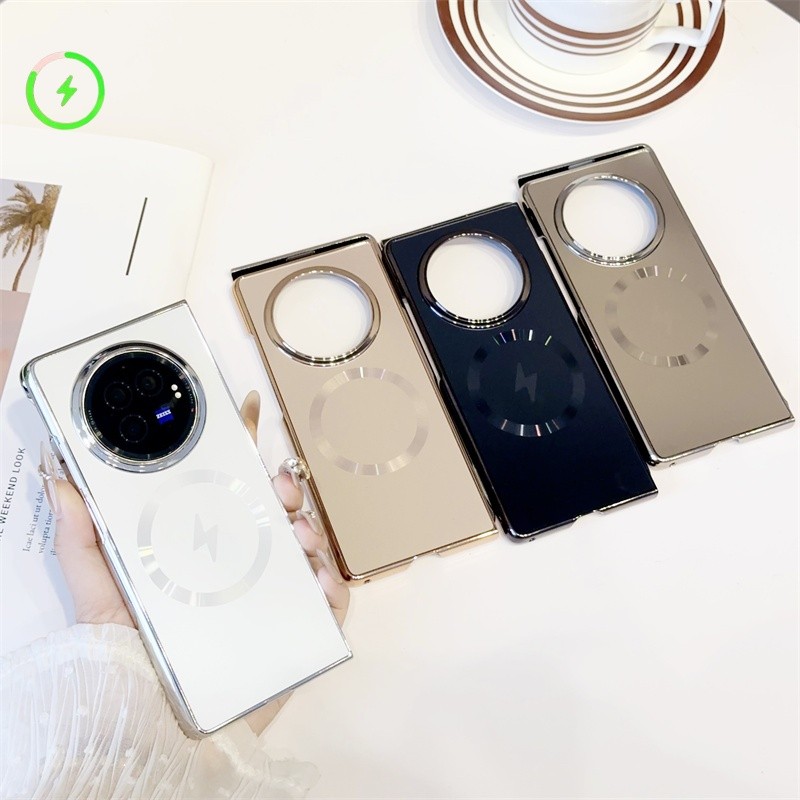 Magnetic Electroplated Frosted Casing Funda สําหรับ Vivo X พับ 5 3 Fold3 Pro เคสกันกระแทก