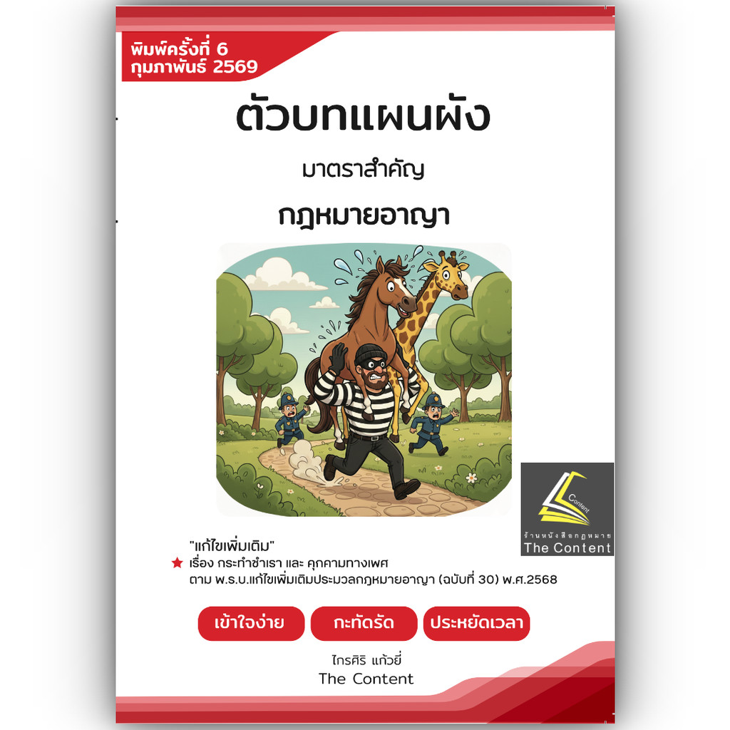 (ห่อปก) ตัวบท แผนผัง กฎหมายอาญา มาตราสำคัญ [แก้ไขกระทำชำเรา+คุกคามทางเพศแล้ว] The Content
