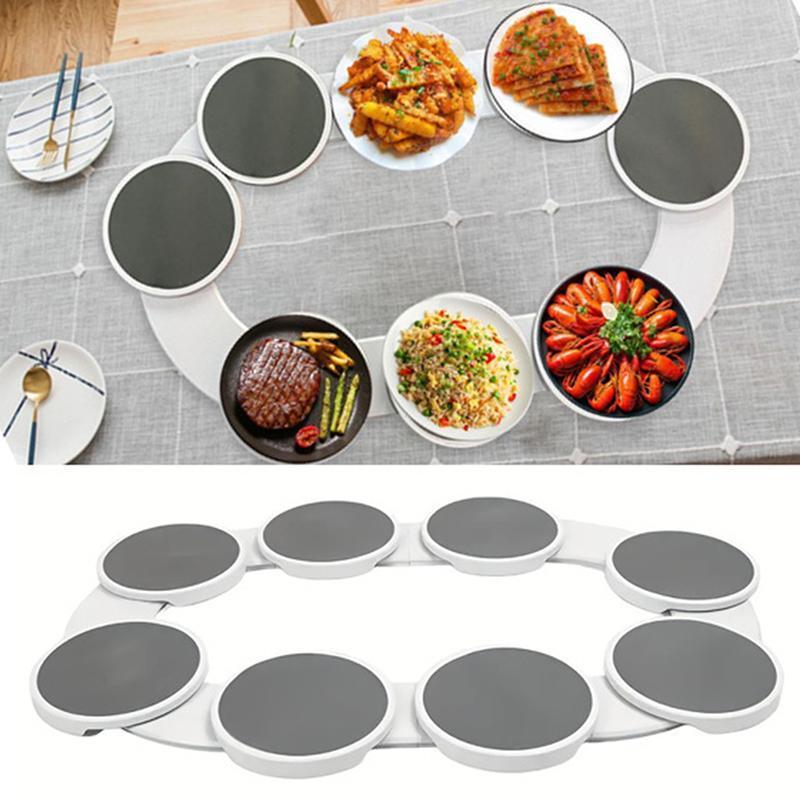 Adorelovepink Rotag โต๊ะรับประทานอาหารถาด Non Skid Lazy Susan สะดวก Rotag อาหาร Turntable Rotag แผ่น Helper สําหรับร้านอาหารห้องครัว th