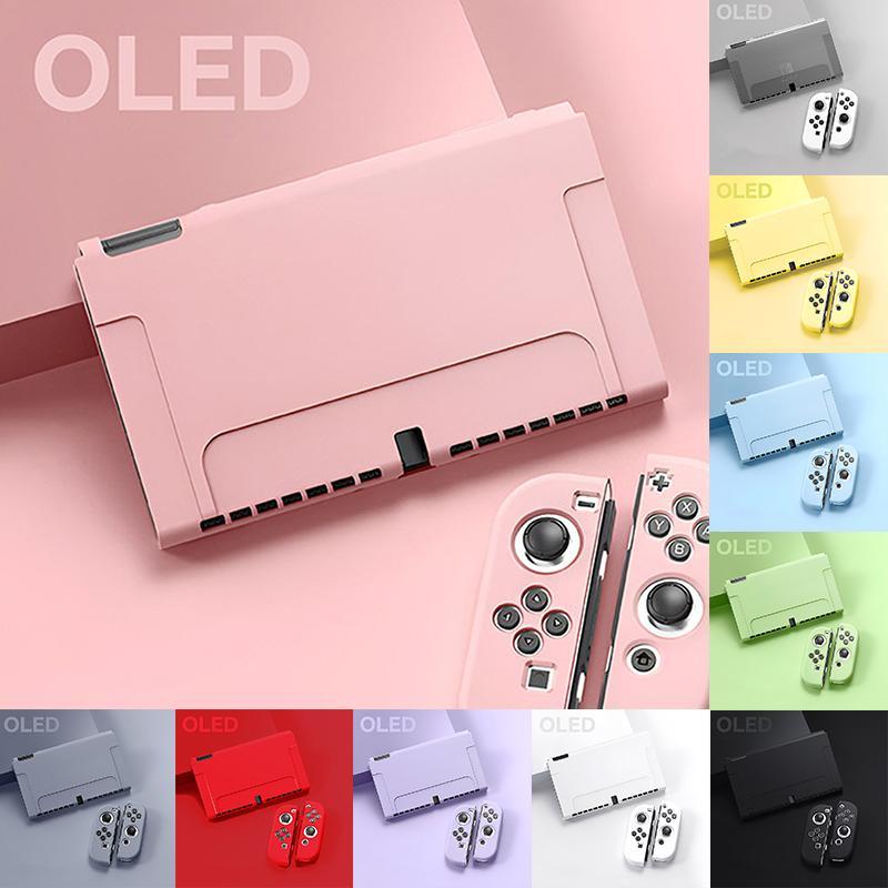 Newwellknownbliss เคสป้องกันเข้ากันได้กับคอนโซล OLED และ Joy-Cons, สามารถแทรกใน Dock พร้อม CCD