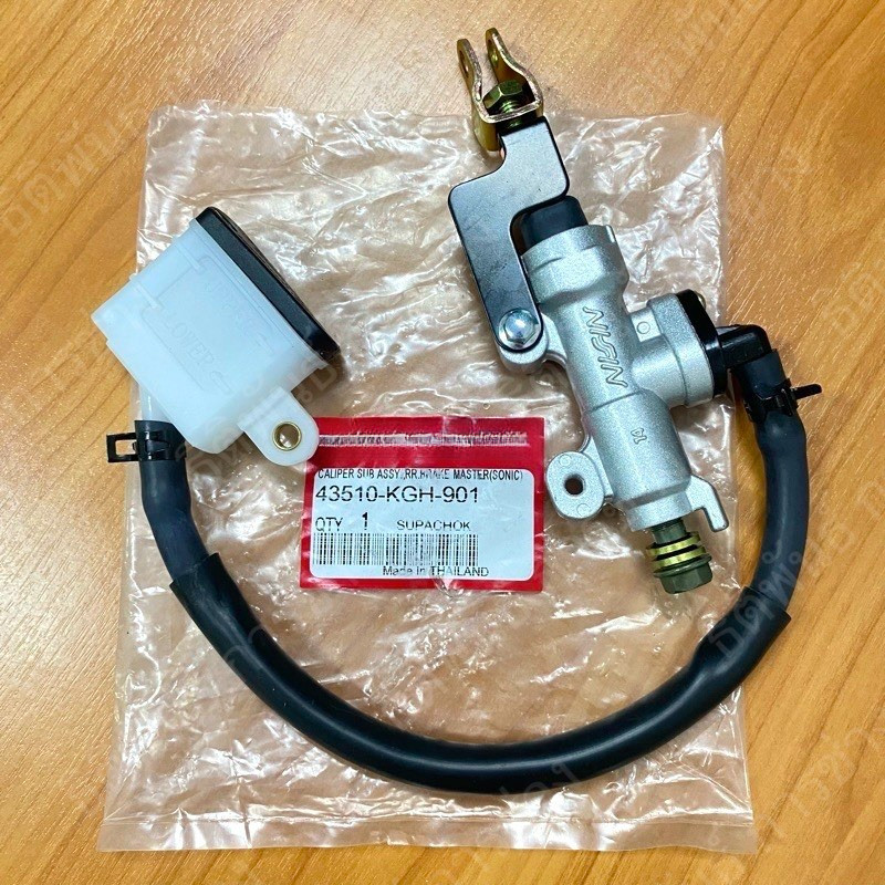 ชุดปั้มเบรกเดิม สีดำ ปั้มเหยียบหลัง ปั้มเบรคโซนิค ปั้มเหยียบหลัง นิชชิน(รูสล็อต) ใส่รุ่นSONIC,TENA,DASH,NOVA,MSX,LS