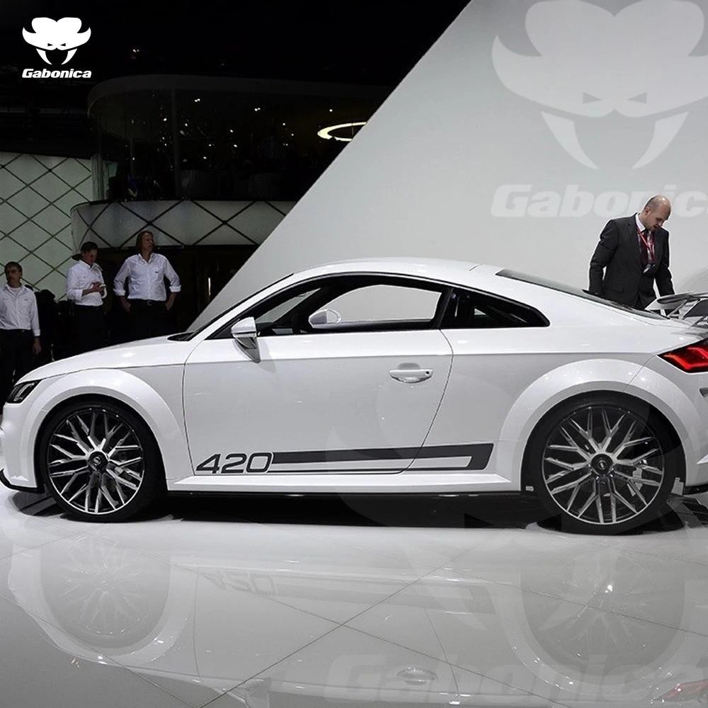 2pcs Sport Racing 420 สติกเกอร์รถสําหรับ Audi Sline TT MK1 MK2 MK3 8J 8N 2014 2015 2016 2017 2018 20