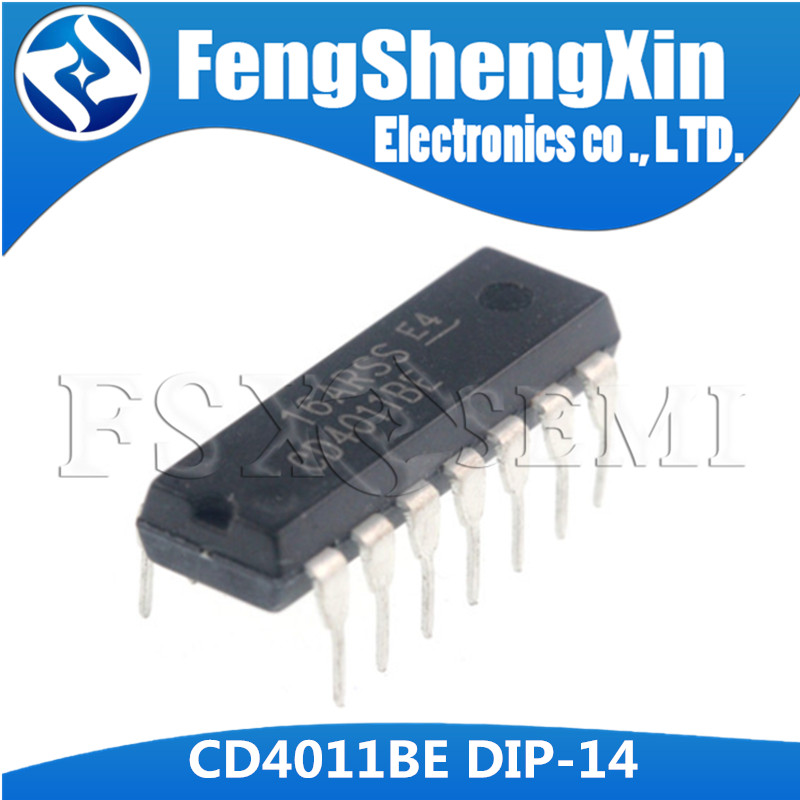 10 ชิ้น/แบทช์ CD4011BE DIP-14 CD4011 TC4011BP CMOS IC แบบไม่ประตู