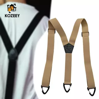[KOZEEY] สายเอี๊ยมทำงานสำหรับผู้ชาย ขนาด 1.50 นิ้ว มีความยืดหยุ่นและทนทาน มาพร้อมตัวล็อกใต้เสื้อ