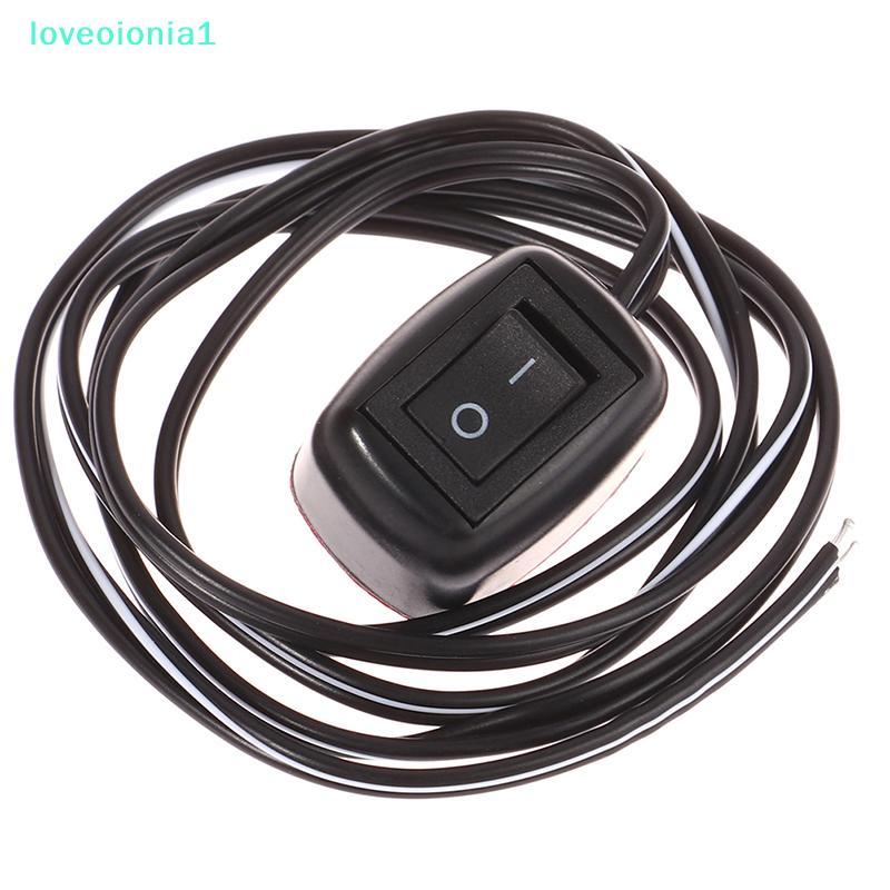 loveoionia1 Universal Car Paste Type Toggle พร้อมสายเคเบิล 60 ซม. 12V สําหรับหมอกแหวนไดรฟ์ไฟนีออนไฟI