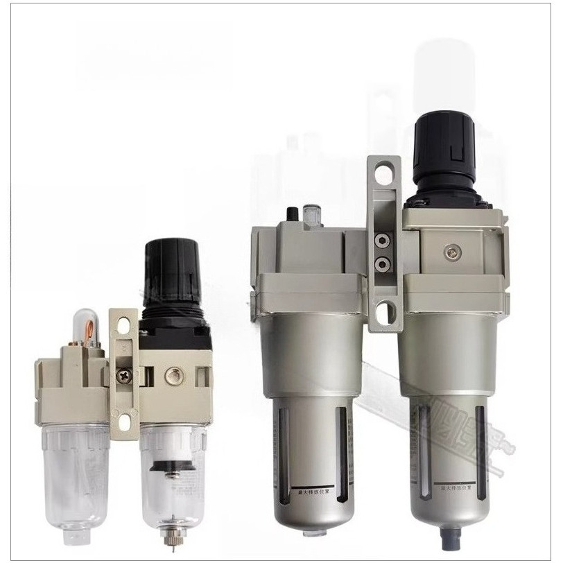 นิวเมติก Duo Piece AC2010-02 AC3010-03-02 AC4010-04-06 AC5010-06-10 Air Source น้ํามันแยกน้ํากรอง