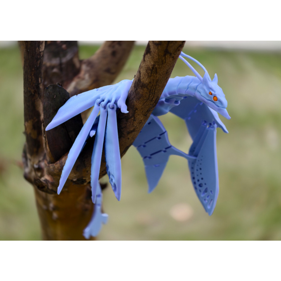 Avatar Ikran Flexi 3D Printing Dragon ของเล่นเด็กวัสดุ PLA+ หลากสี