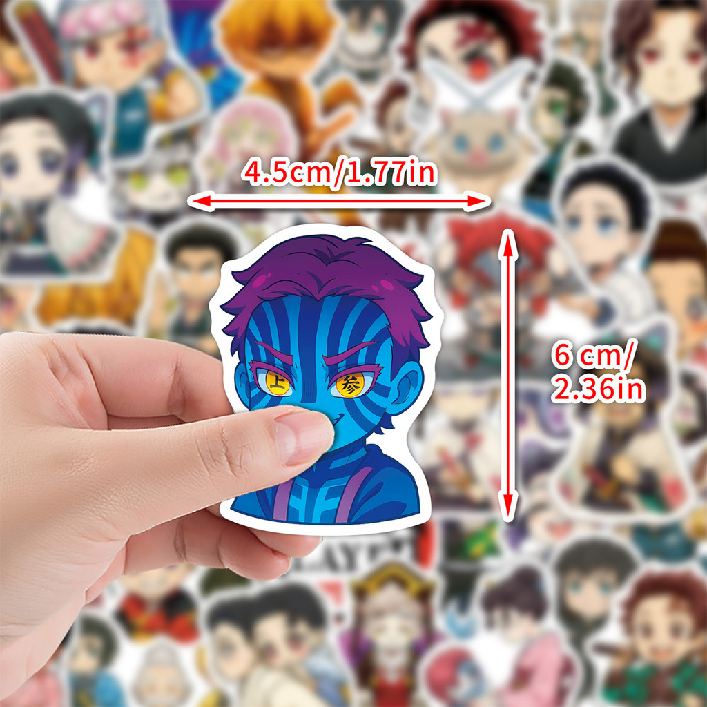 New season 2 ดาบพิฆาตอสูร 遊郭篇 demonslayer 鬼滅の刃  ย่านเริงรมย์ 50แผ่น กันน้ำ Sticker สติ๊กเกอร์