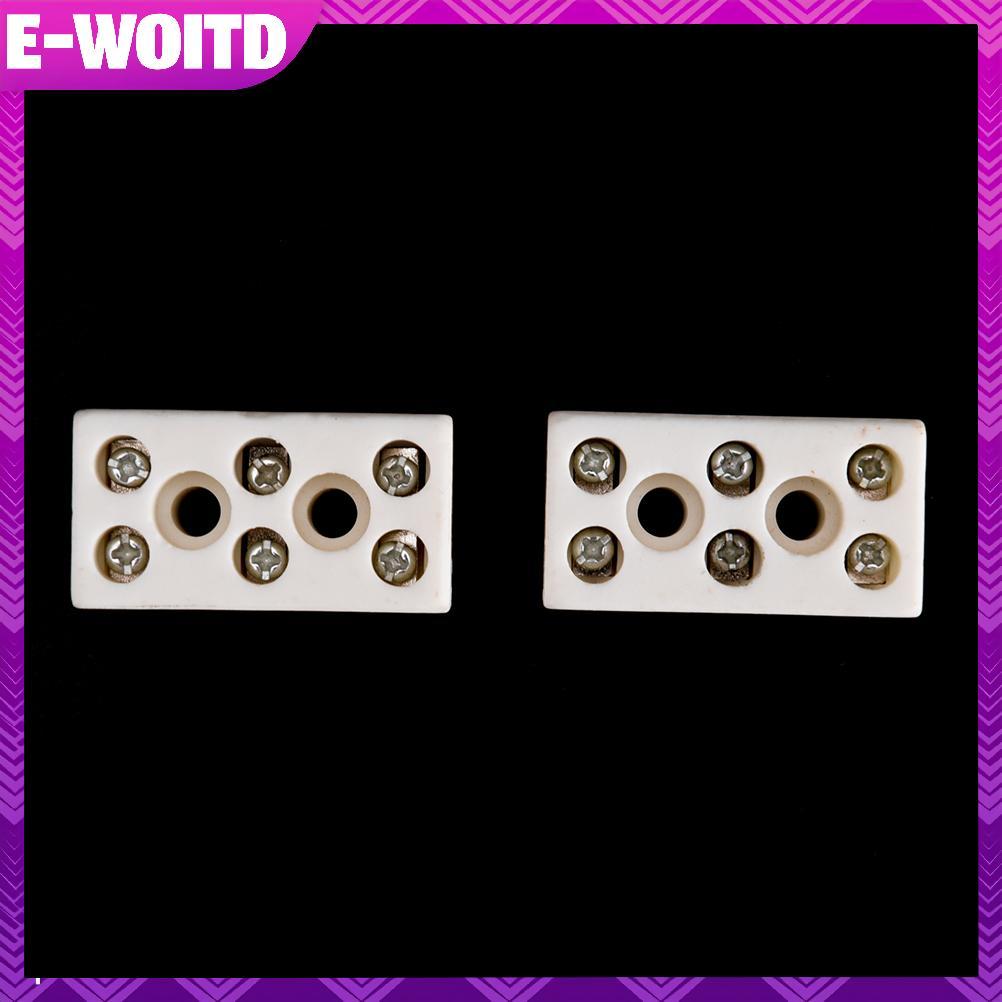 E-WOITD ใหม่ 2 ชิ้น 8 หลุม 2W8H ทนอุณหภูมิสูงเซรามิค Terminal Blo 15A 250V E-WIOTD