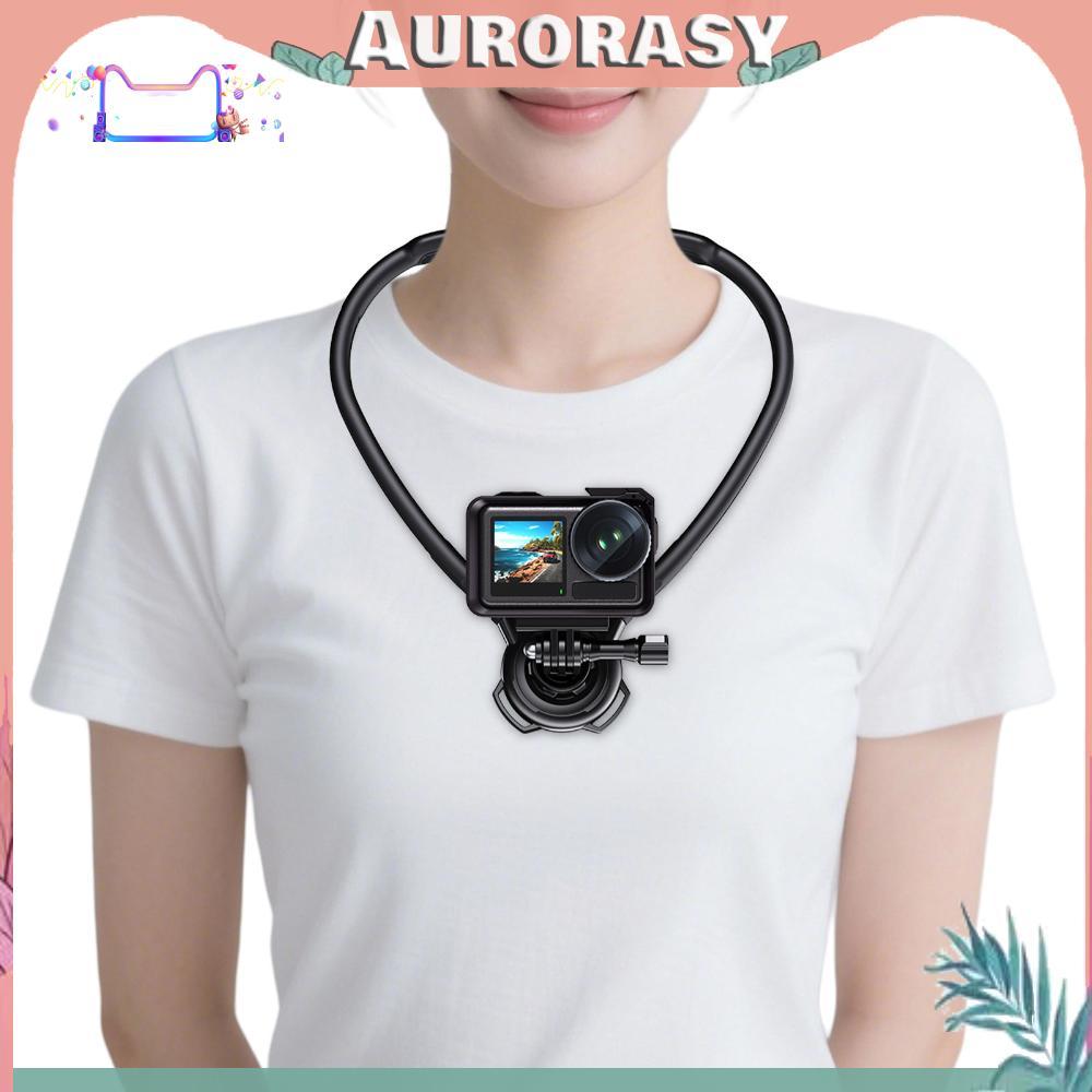 [AS] สําหรับ DJI Action 5 Pro/4/3/Gopro 13/12 สาม Claw คอ Mount ปรับแฮนด์ฟรีกีฬากล้องผู้ถือซิลิโคนคอ